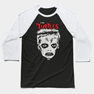 I Like Turtles Zombie Skull Face Baseball T-Shirt